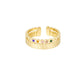 stripes with stones- ring