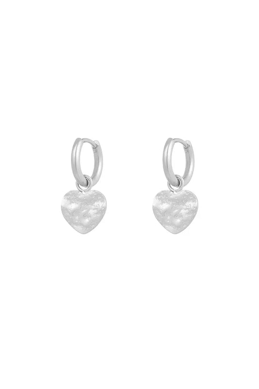 EARRING HEART ZILVER