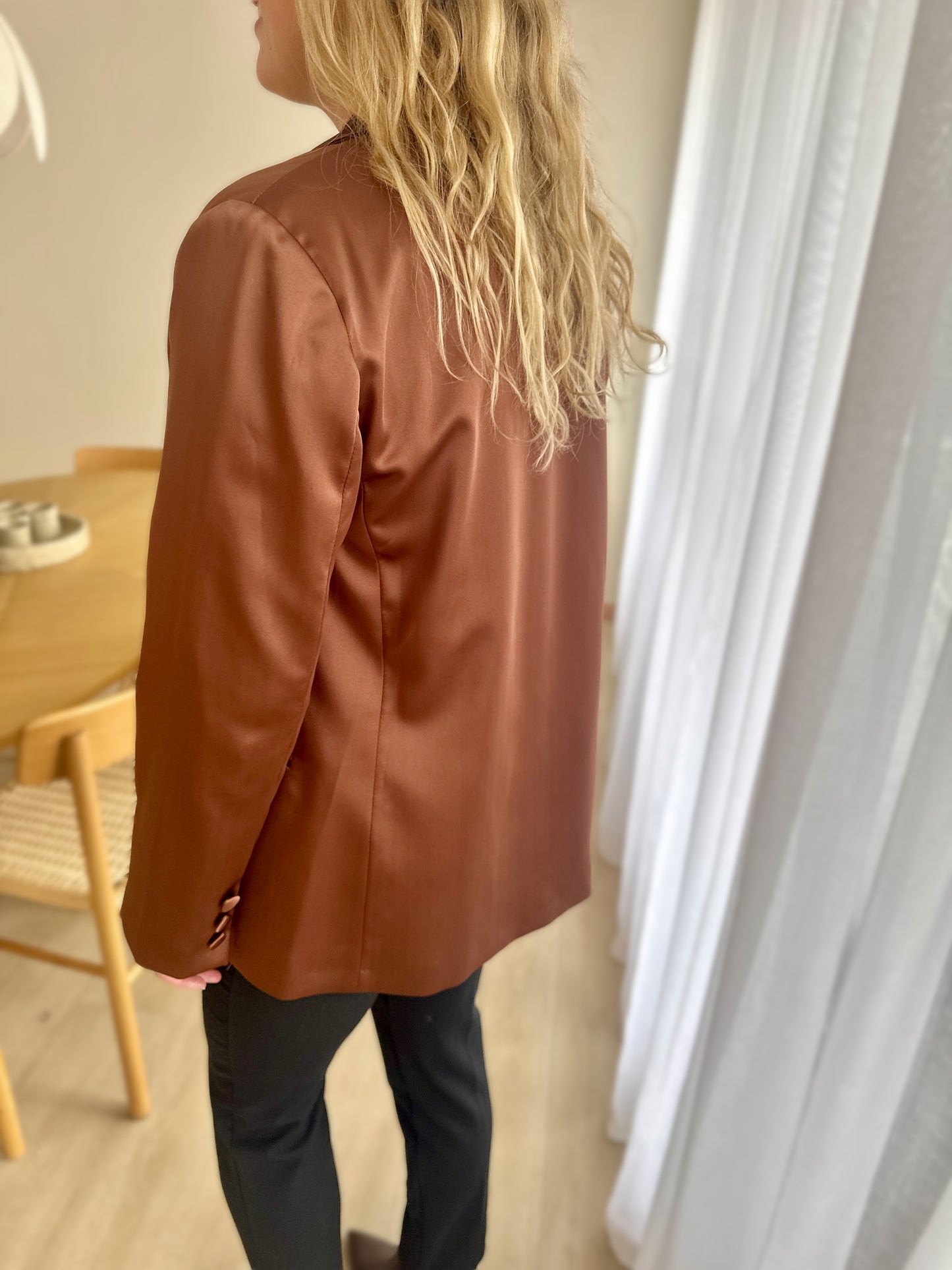 BLAZER SATIN CAMEL
