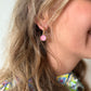 Earring stone pink