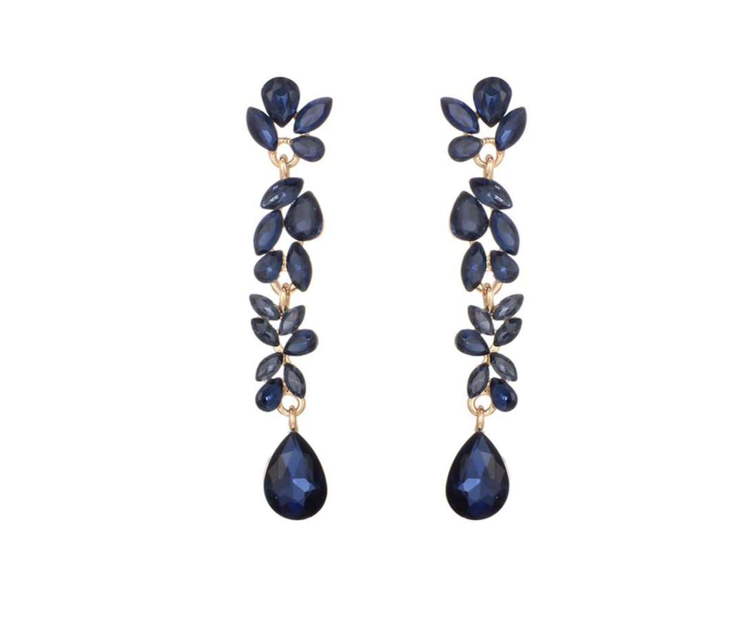 Earring flower blue