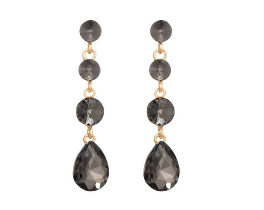 EARRING LONG BLACK - OORBELLEN