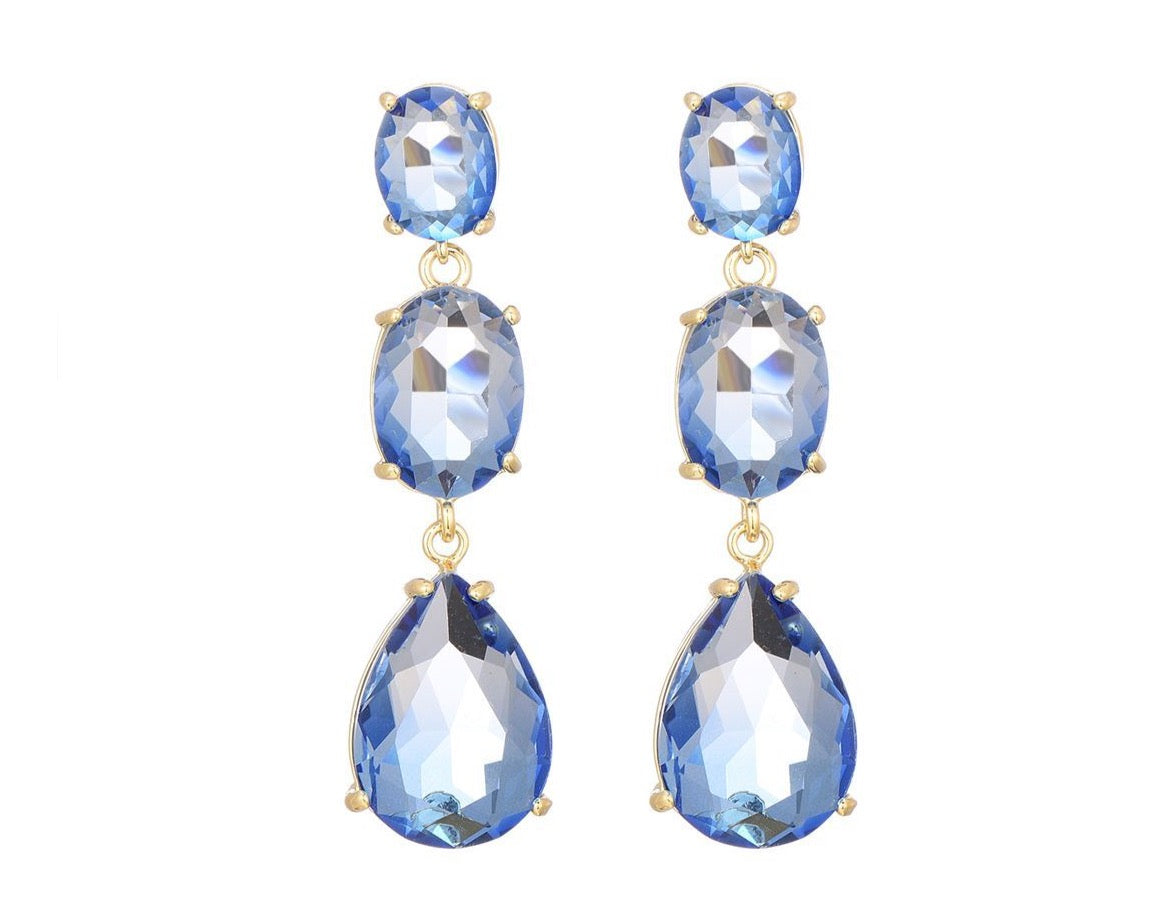 Earring stone blue