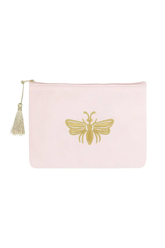 Make-up bag with golden bee