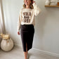 SKIRT RIB BROWN