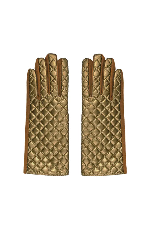 GLOVES METALLIC BROWN