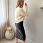 SKIRT RIB BROWN