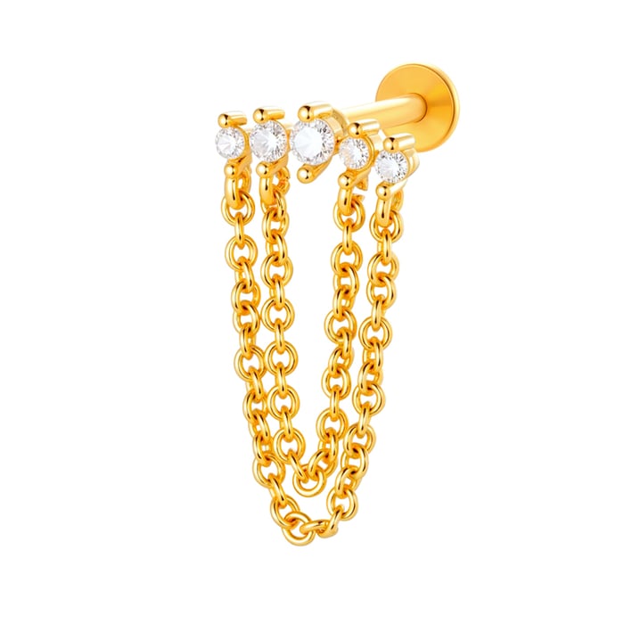 Earrings bow knot gold