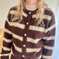 Knit cardigan stripes