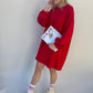 SWEATERDRESS RED