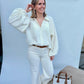 BLOUSE LIZA GOLD/WHITE