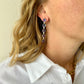 Earring glass purple