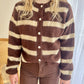 Knit cardigan stripes