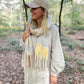 Winter scarf checkered colors Grey Polyester