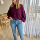 PULL KNIT BORDEAUX