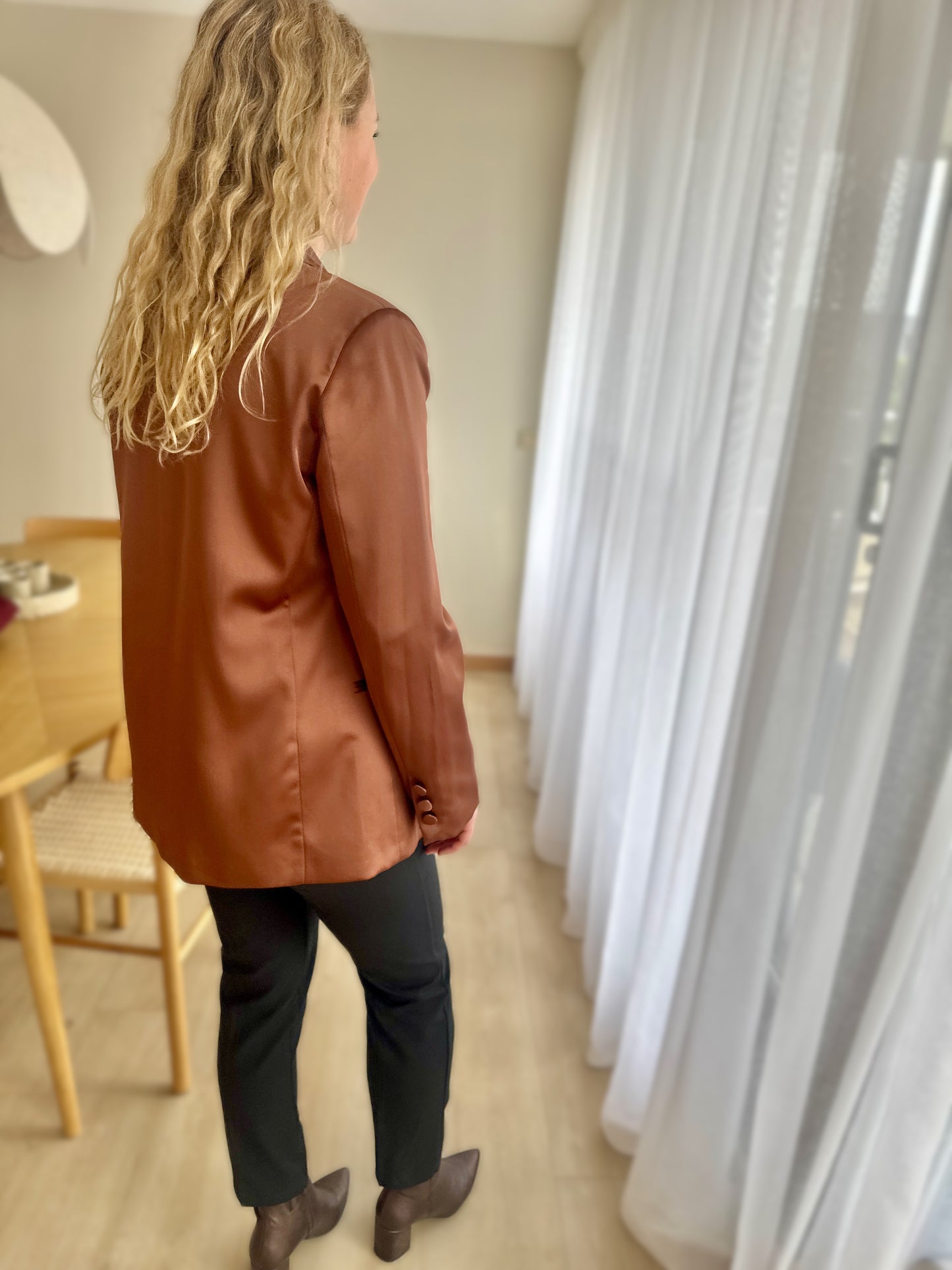 BLAZER SATIN CAMEL