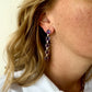 Earring glass purple