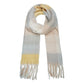 Winter scarf checkered colors Grey Polyester