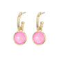 Earring stone pink