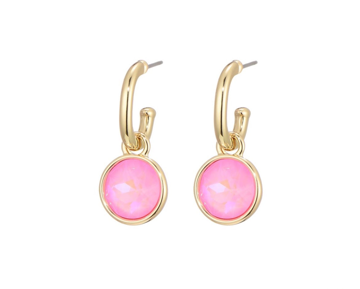 Earring stone pink