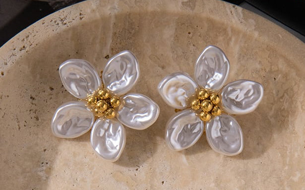 EARRINGS SHELL FLOWER