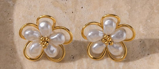 EARRINGS SHELL FLOWER
