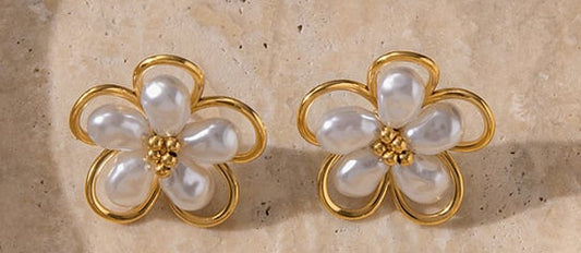 EARRINGS SHELL FLOWER