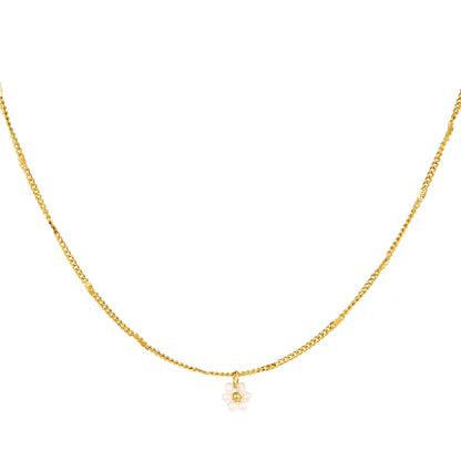 NECKLACE WITH FLOWERPEARL - KETTING