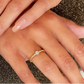 STAINLESS STEEL RING WITH ZIRCON DETAIL - RING